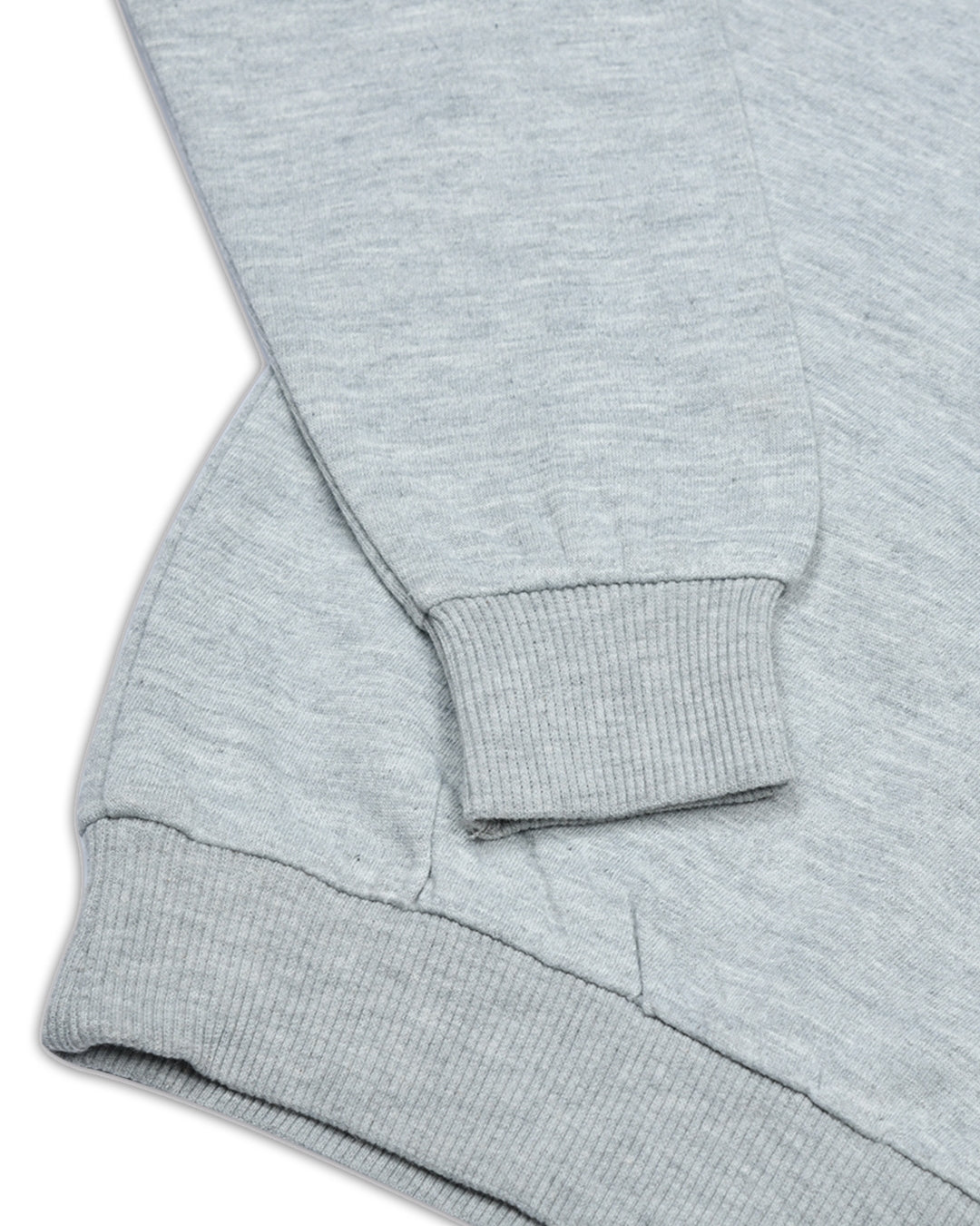 Grey Cotton Fleece Unisex Sweatshirt for Kids