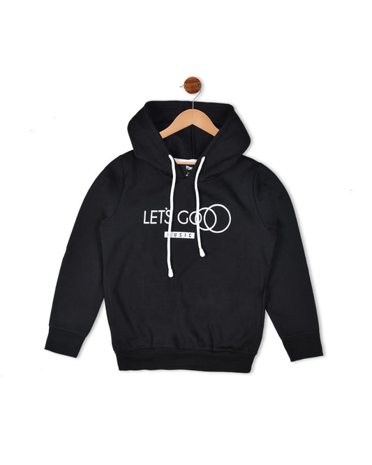 Black Unisex Hooded Sweatshirt for Kids