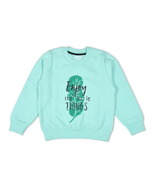 Green Fleece Unisex Sweatshirt for Kids