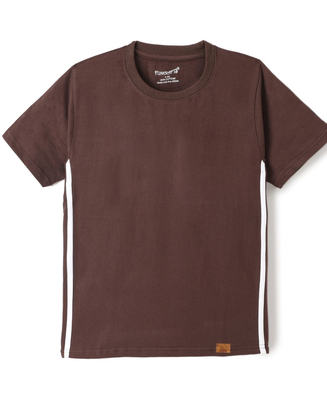 Brown Premium Cotton Half Sleeves Solid T-Shirt & Shorts Set for Boys