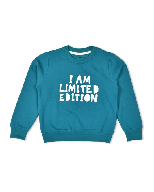 Blue Fleece Round Neck Sweatshirt for Kids