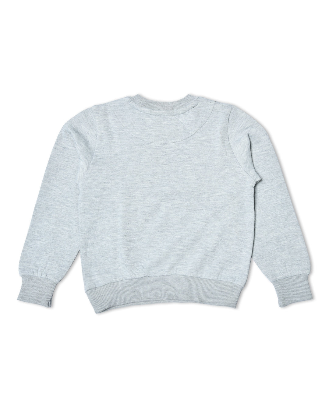 Grey Cotton Fleece Unisex Sweatshirt for Kids