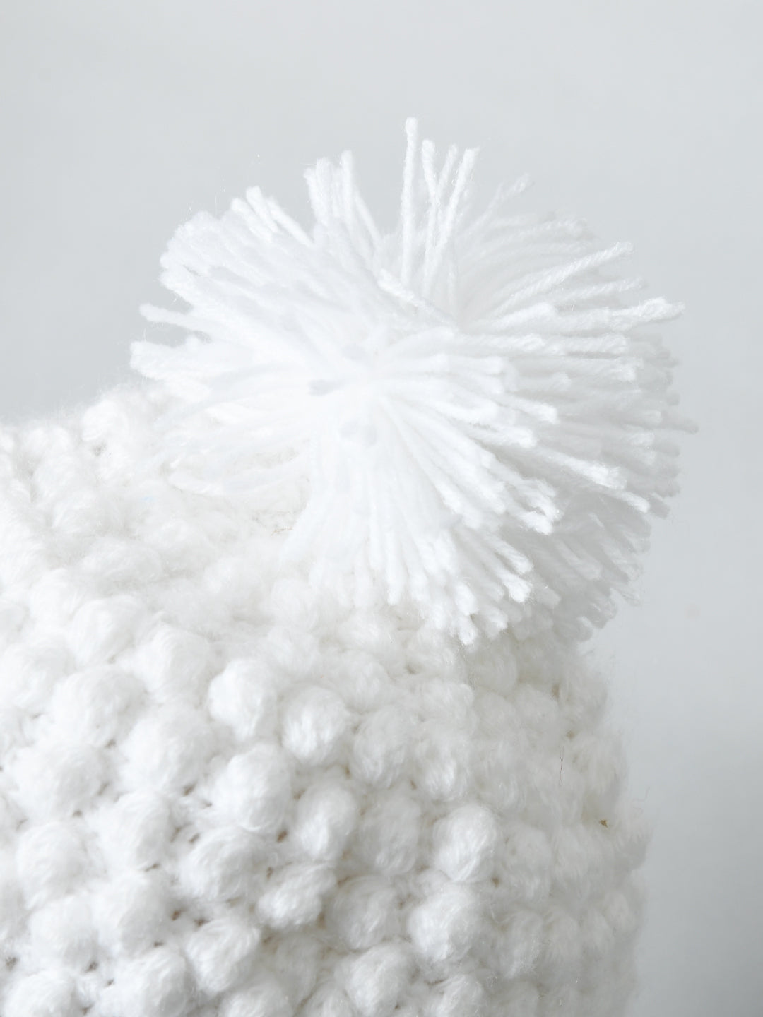 Pack of 2 White & Pink Woolen Pom Pom Cap for Kids