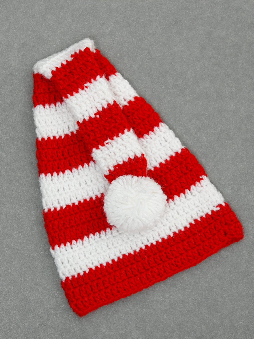 Pack of 2 Red & White Woolen Pom Pom Cap for Kids