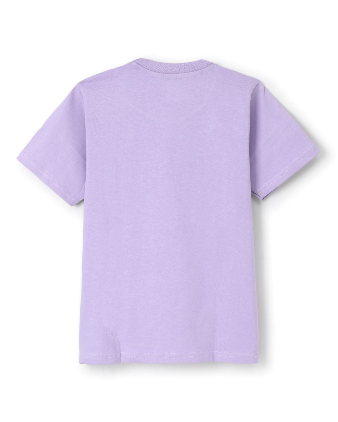 Typographic Printed Premium Cotton Half Sleeves Purple T-Shirt for Boys