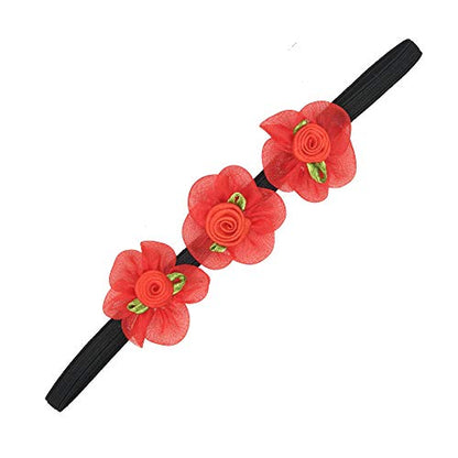 Pack of 12 Multicolor Floral Headbands for Girls