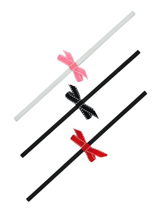 Pack of 3 Multicolor Sassy Sally Bow Headbands for Girls