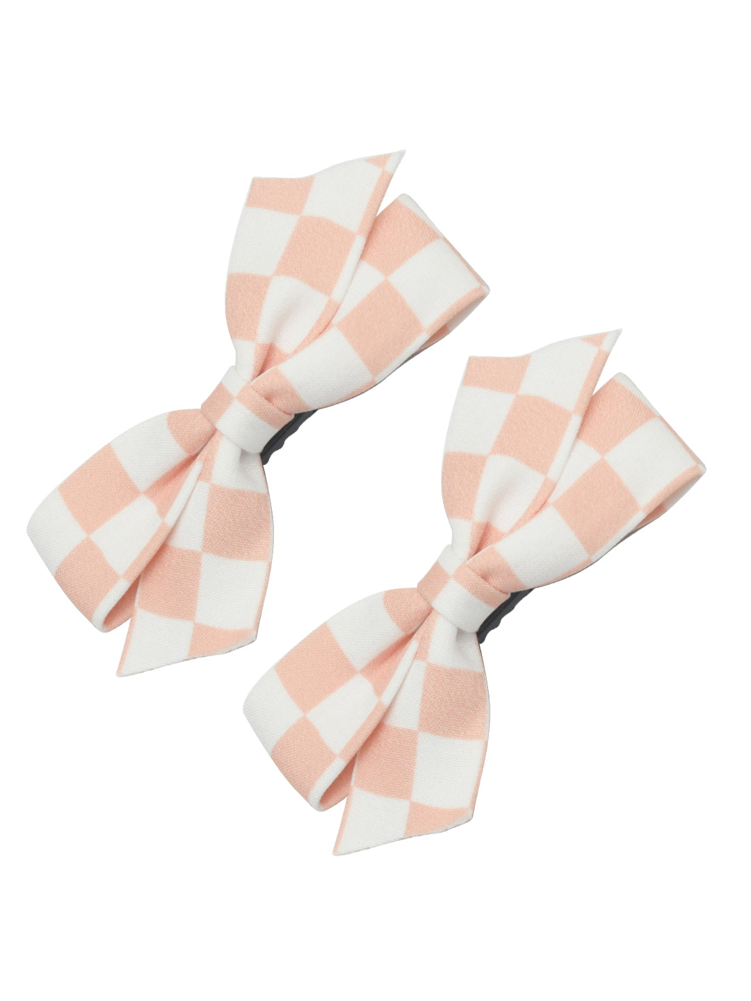 Peach Bow Hair Clips for Girls